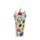 Vaso de Plástico de Doble Pared con Pajita y Adornos Foodiemals Frutas