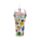 Vaso de Plástico de Doble Pared con Pajita y Adornos Foodiemals Frutas