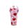 Vaso de Plástico de Doble Pared con Pajita y Adornos J´Adoramals Heart XOXO