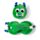 Almohada de Viaje con Antifaz Relaxeazzz Monstruo Monstarz Verde