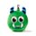 Almohada de Viaje con Antifaz Relaxeazzz Monstruo Monstarz Verde