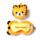 Almohada de Viaje con Antifaz Relaxeazzz Tigre