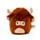 Cojín de Peluche Squidglys Vaca Escocesa Highland Coo
