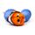 Almohada de Viaje y Peluche 2 en 1 Swapseazzz Pez Payaso Adoramals Océano