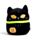 Cojín de Peluche Squidglys Gato Negro Spooky Espeluznante