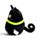 Cojín de Peluche Squidglys Gato Negro Spooky Espeluznante