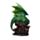 Figura de Dragón Pesadilla Encantada Dragón Calavera Esmeralda Espíritu Bosque