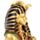 Figura Egipto Tutankamon Egipcio Dorado con Báculo y Mayal
