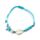 Pulsera Boho de cuentas azules con conchas y estrellas de mar