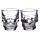 Set de 2 Vasos de Chupito de Cristal Calavera 60ml