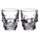 Set de 2 Vasos de Chupito de Cristal Calavera 60ml