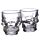 Set de 2 Vasos de Chupito de Cristal Calavera 60ml