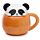 Taza de Cerámica con Tapa Oso Panda Animales Adorables Adoramals