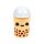 Taza de Cerámica con Tapa Foodiemals Boba Té con Burbujas