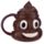 Taza de Cerámica 3D con Forma y Tapa Forma Emotive / Emoticono Caca
