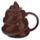 Taza de Cerámica 3D con Forma y Tapa Forma Emotive / Emoticono Caca