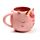 Taza Cerámica 3D con Forma Unicornio Arcoíris Rosa y Blanco