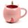 Taza Cerámica 3D con Forma Unicornio Arcoíris Rosa y Blanco