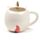 Taza Cerámica 3D con Forma Unicornio Arcoíris Rosa y Blanco