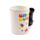 Taza de Cerámica Asa con Forma Mando Videojuego Game Over y Dibujo Píxeles