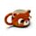 Taza de Cerámica 3D con Forma Oso Panda Rojo Adoramals