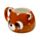 Taza de Cerámica 3D con Forma Oso Panda Rojo Adoramals