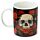 Taza de Porcelana Calavera y Rosas
