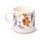 Taza de Porcelana y Posavasos Abejas y Néctar
