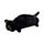 Estuche de Peluche Gato Negro Lucky the Black Cat