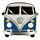 Pin Esmaltado Coleccionable Caravana Volkswagen VW T1 Camper Azul