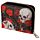 Cartera con Cremallera Calavera y Rosas Pequeña