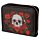 Cartera con Cremallera Calavera y Rosas Pequeña