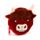 Mini Monedero Vaca Escocesa Highland Coo