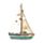 Barco de Vela con Conchas Marinas