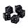 Juego de Dados Negros con Calaveras Pack de 5