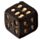 Juego de Dados Calavera y Rosas en Negro y Dorado Pack de 2