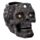 Portavelas Calavera Decorada en Plata