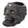 Portavelas Calavera Decorada en Plata