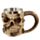 Jarra Decorativa Calavera con Pulpo de Bronce