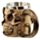 Jarra Decorativa Calavera con Pulpo de Bronce
