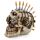 Figura Calavera Calavera Decorativa Estilo Steampunk con Cresta Mohicana