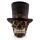 Figura Calavera Calavera Decorativa Estilo Steampunk con Sombrero de Copa