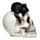 Figura Calavera Calavera Decorativa con Gato Negro
