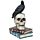 Figura Calavera Cuervos sobre Calaveras y Libros