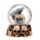 Bola de Cristal Calavera Horripilante con Animales