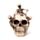 Figura Calavera Horripilante con Esqueletos Saliendo del Cráneo