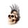 Figura Calavera Punk con Cadenas y Cuchillas Mohicano 