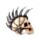 Figura Calavera Punk con Cadenas y Cuchillas Mohicano 