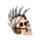 Figura Calavera Punk con Cadenas y Cuchillas Mohicano 