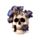 Figura Calavera con Flores de Parra Moradas 